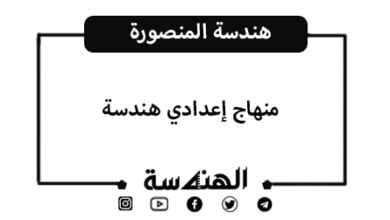 منهاج إعدادي هندسة | جامعة المنصورة