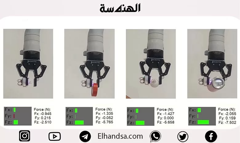 مستشعرا منخفض التكلفة لتعزيز حاسة اللمس لدى الروبوتات